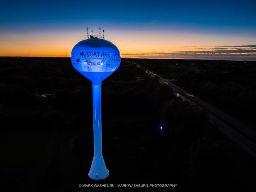water-tower-sunset